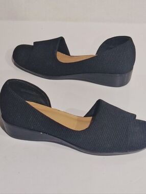 Classic Black Women’s D'Orsay Flats - Comfortable Everyday Shoe Size 7.5